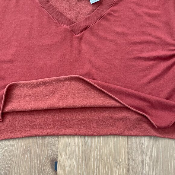 Nike Yoga Sweatshirt Women Medium Redstone Brown Rust Red Luxe Fleece DA0772-670 - Picture 11 of 12